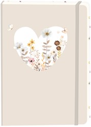 Notitieboek wit hart A5 lijn 92pag sc beige 1 Stuk
