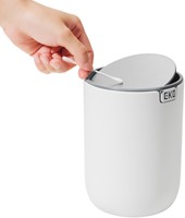 Afvalbak EKO Fandy 2 tafelmodel swingdeksel wit 1 Stuk-3