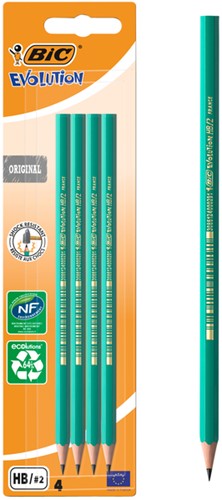 Potlood Bic Evolution ecolutions original HB 4st 4 Stuk