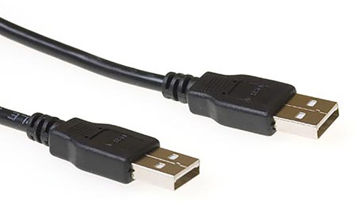 Kabel ACT USB 2.0 M-M zwart 2 meter 1 Stuk
