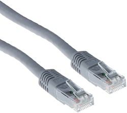 Kabel ACT U/UTP CAT6 patchkabel RJ45 Grijs 1 meter 1 Stuk