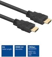 Kabel ACT HDMI ETH4K M/M zwart 2 meter 1 Stuk-2
