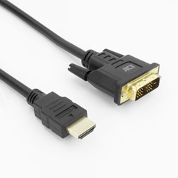 Adapterkabel ACT HDMI-A male naar DVI-D male 1m 1 Stuk