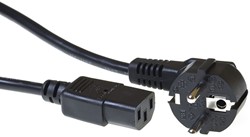 Kabel ACT Netsnoer CEE 7/7 male - C13 zwart 3m 1 Stuk