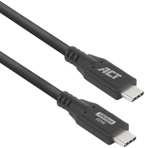 Kabel ACT USB-C 3.2 GEN.2 M/M zwart 2 meter 1 Stuk