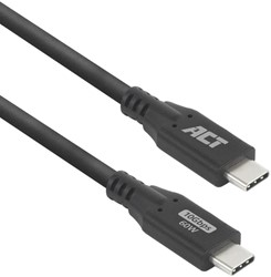 Kabel ACT USB-C 3.2 GEN.2 M/M zwart 2 meter 1 Stuk