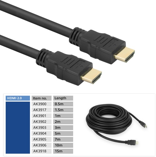 Kabel ACT HS v2.0 HDMI-A male HDMI-A ml (AWG30) 3m 1 Stuk-3