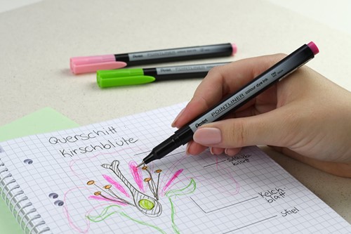 Fineliner Pentel Pointliner S40-B fijn rood 1 Stuk-2