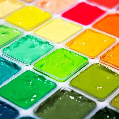 Gouache HIMI 56 kleuren 30gr neon en mtl box wit 1 Stuk-2