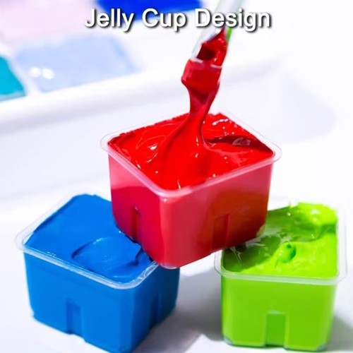 Gouache HIMI 56 kleuren 30gr neon en mtl box wit 1 Stuk-3