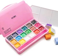 Gouache HIMI 18 kleuren 30gr box roze 1 Stuk-1