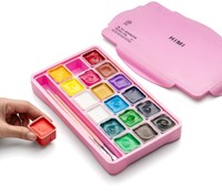 Gouache HIMI 18 kleuren 30gr box roze 1 Stuk-2