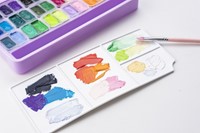 Gouache HIMI Twin cups 36 kleuren 12gr box lila 1 Stuk-3