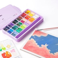 Gouache HIMI Twin cups 36 kleuren 12gr box lila 1 Stuk-5