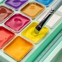 Gouache HIMI 18 kleuren 30gr box groen 1 Stuk-3