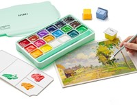 Gouache HIMI 18 kleuren 30gr box groen 1 Stuk-2