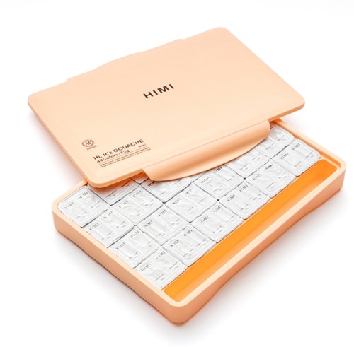 Gouache HIMI twin cups 48 kleuren 12gr box peach 1 Stuk-2