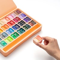 Gouache HIMI twin cups 48 kleuren 12gr box peach 1 Stuk-2