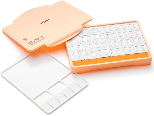 Gouache HIMI twin cups 48 kleuren 12gr box peach 1 Stuk-3