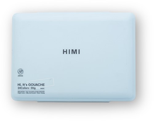Gouache HIMI 24 kleuren 30gr box ice blue 1 Stuk-2