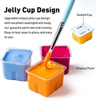 Gouache HIMI 24 kleuren 30gr box roze 1 Stuk-3