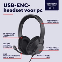 Hoofdtelefoon Trust Ayda Max USB-ENC 1 Stuk-3