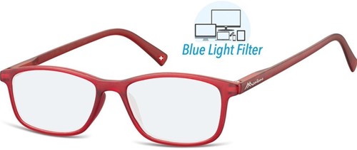 Leesbril Montana +1.00dpt blue light filter rood 1 Stuk