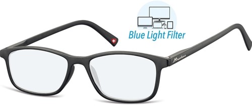 Leesbril Montana +1.00dpt blue light filter zwart 1 Stuk