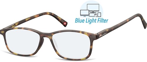 Leesbril Montana +2.50dpt blue light filter bruin 1 Stuk