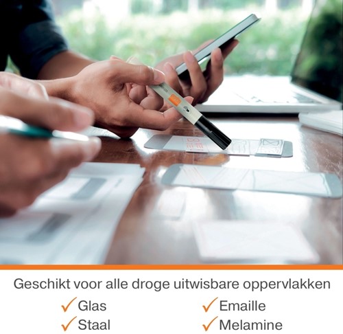 Whiteboardmarker Nobo rond zwart 3mm 4 pak-13