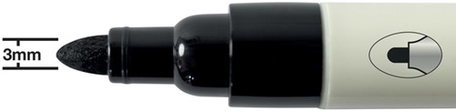 Whiteboardmarker Nobo rond zwart 3mm 4 pak-6
