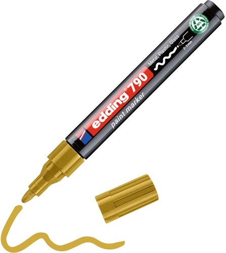 Paintmarker edding 790 alcoholbasis 2-3mm goud 1 Stuk-2