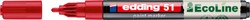 Paintmarker edding 51 Eco waterbasis 1-2mm rood 1 Stuk