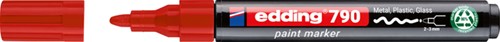 Paintmarker edding 790 alcoholbasis 2-3mm rood 1 Stuk