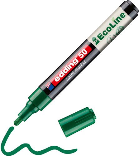 Paintmarker edding 50 Eco waterbasis 2-3mm groen 1 Stuk-1