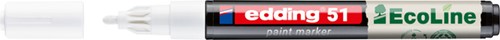 Paintmarker edding 51 Eco waterbasis 1-2mm wit 1 Stuk