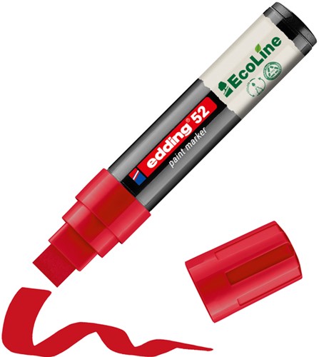 Paintmarker edding 52 Eco waterbasis 4-15mm rood 1 Stuk-2