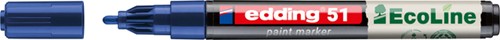 Paintmarker edding 51 Eco waterbasis 1-2mm blauw 1 Stuk