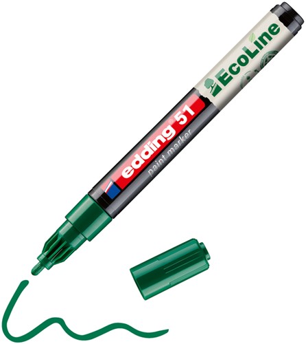 Paintmarker edding 51 Eco waterbasis 1-2mm groen 1 Stuk-2