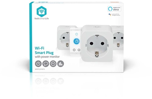 Slimme stekker Nedis Smartlife Wifi 3 stuks wit 3 Stuk
