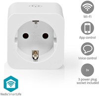 Slimme stekker Nedis Smartlife Wifi 3 stuks wit 3 Stuk-2