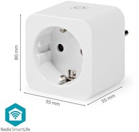 Slimme stekker Nedis Smartlife Wifi 3 stuks wit 3 Stuk-4