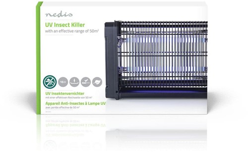 Insectenlamp Nedis electrisch 2x8watt 50M2 zwart 1 Stuk