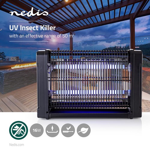 Insectenlamp Nedis electrisch 2x8watt 50M2 zwart 1 Stuk-2
