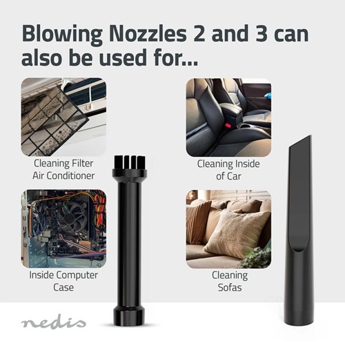 Handstofzuiger / luchtblazer Nedis 90W zwart 1 Stuk-3