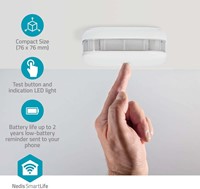 Rookmelder Nedis Smartlife Wifi 10 jaar sensor wit 1 Stuk-4