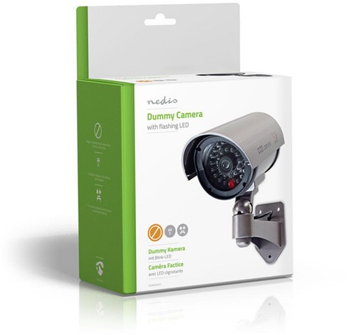 Dummy beveiligingscamera Nedis buiten grijs 1 Stuk-2