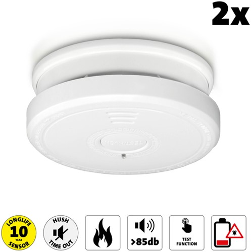 Rookmelder Alecto 2 stuks SA20 wit 2 Stuk-2