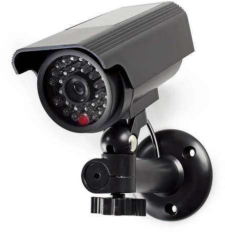 Dummy beveiligingscamera Nedis solar buiten grijs 1 Stuk