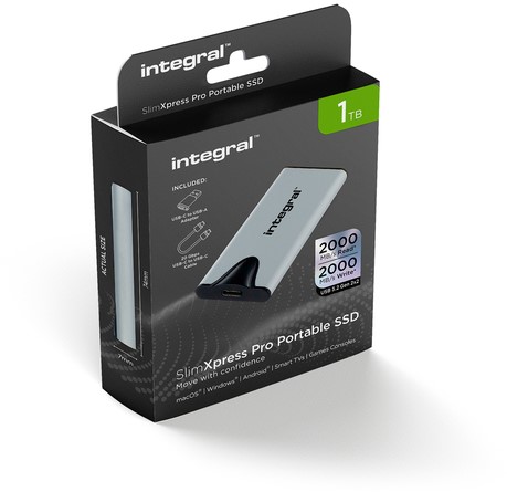 SSD Integral SlimXpress Portable USB-C 1TB 1 Stuk